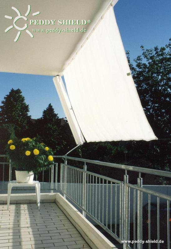 Toldo de sol 270 x 140 cm - unicolor branco