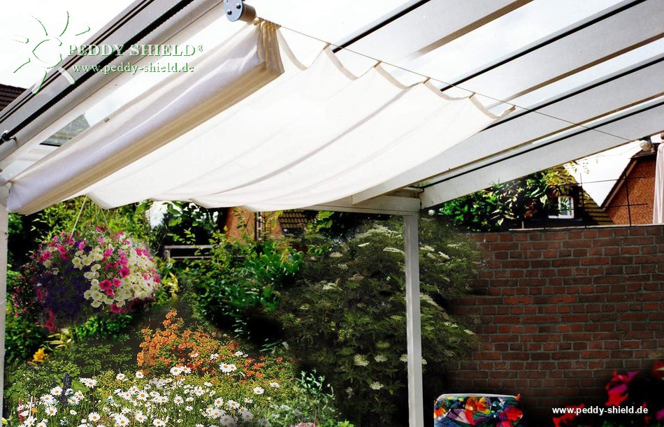 Toldo de sol 270 x 140 cm - unicolor branco