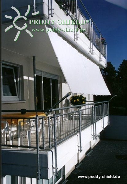 Toldo de sol 270 x 140 cm - unicolor branco